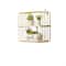 NEX™ Gold 2-Tier Iron Square Floating Wall Shelf